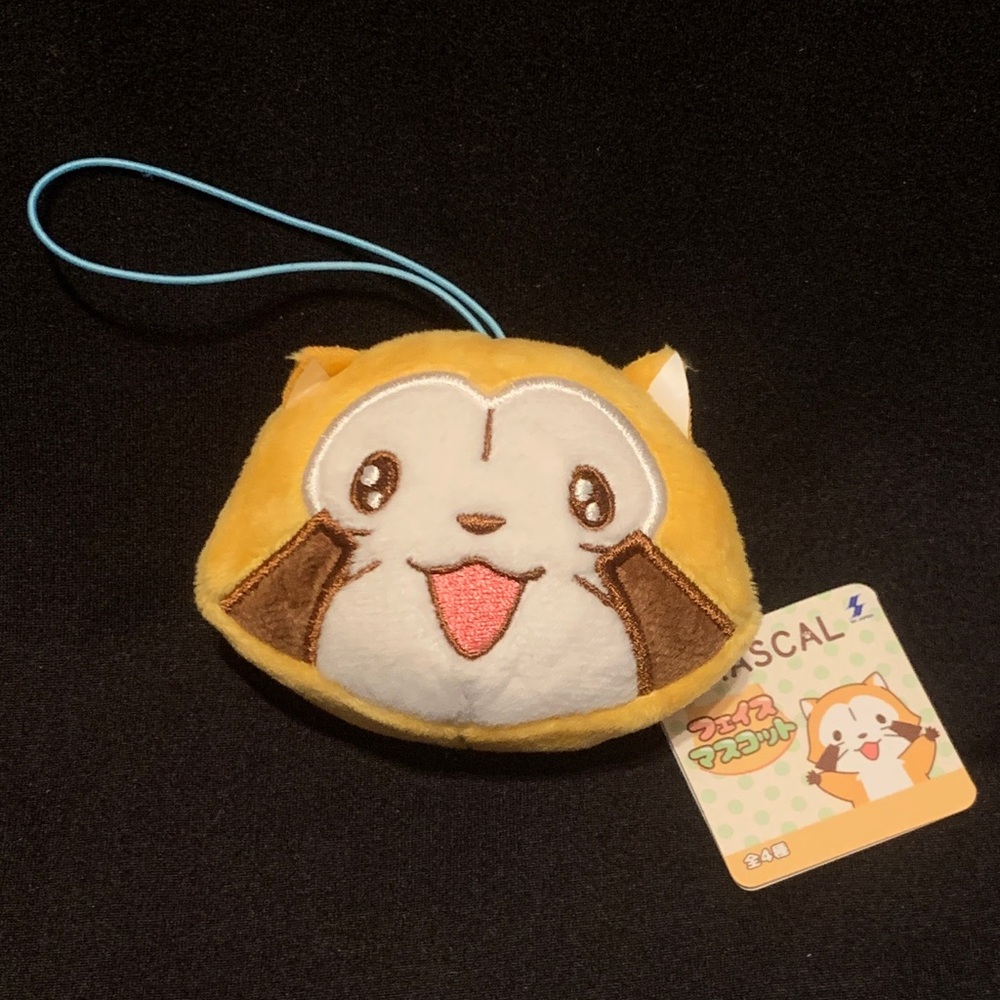 NWT Rascal Raccoon Face Mascot Dangle Bag Charm from Japan